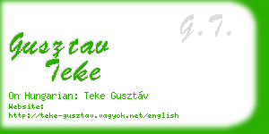 gusztav teke business card